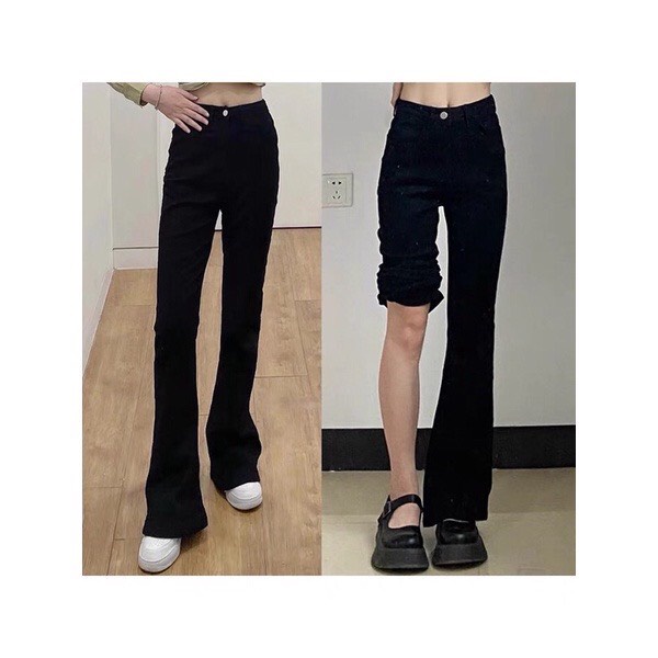 Quần bò jean nữ ống loe co giãn jeans cạp cao cao cấp huyenjean_06 ms04 | BigBuy360 - bigbuy360.vn