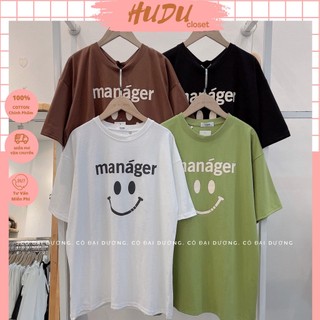 [ Rẻ Vô Địch ] Áo Thun Cotton Khô Form Rộng 3158 Nam Nữ Unisex manager mặt cười