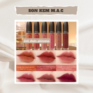 Son kem MAC powder kiss liquid lipcolour Son kem lì lâu trôi Lipstick full