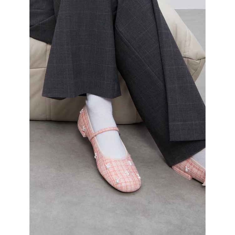 Giày Mary Jane Gót Thấp Mũi Tròn Phong Cách Retro Mùa Xuân 2023 Mới Cho Nữ