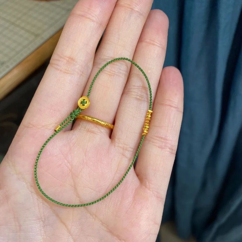 Vòng Tay Xiaohongshu Nhỏ Đơn Giản Màu Vàng Kim Vỡ Phong Cách Tươi Tắn Nhỏ Nhắn Cho Cặp Đôi