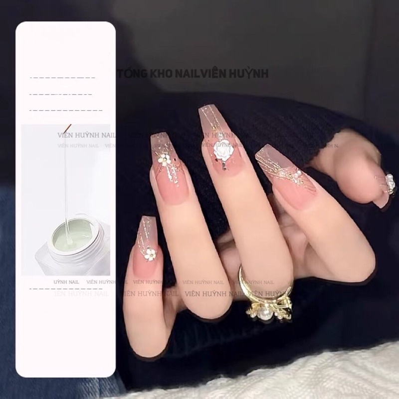 Gel nhện chà tráng gương - gel kéo sợi trong suốt dùng vẽ nổi và trang trí móng