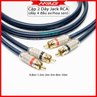 Cặp dây jack rca , dài 0.8met-1.5met-3met-5met.