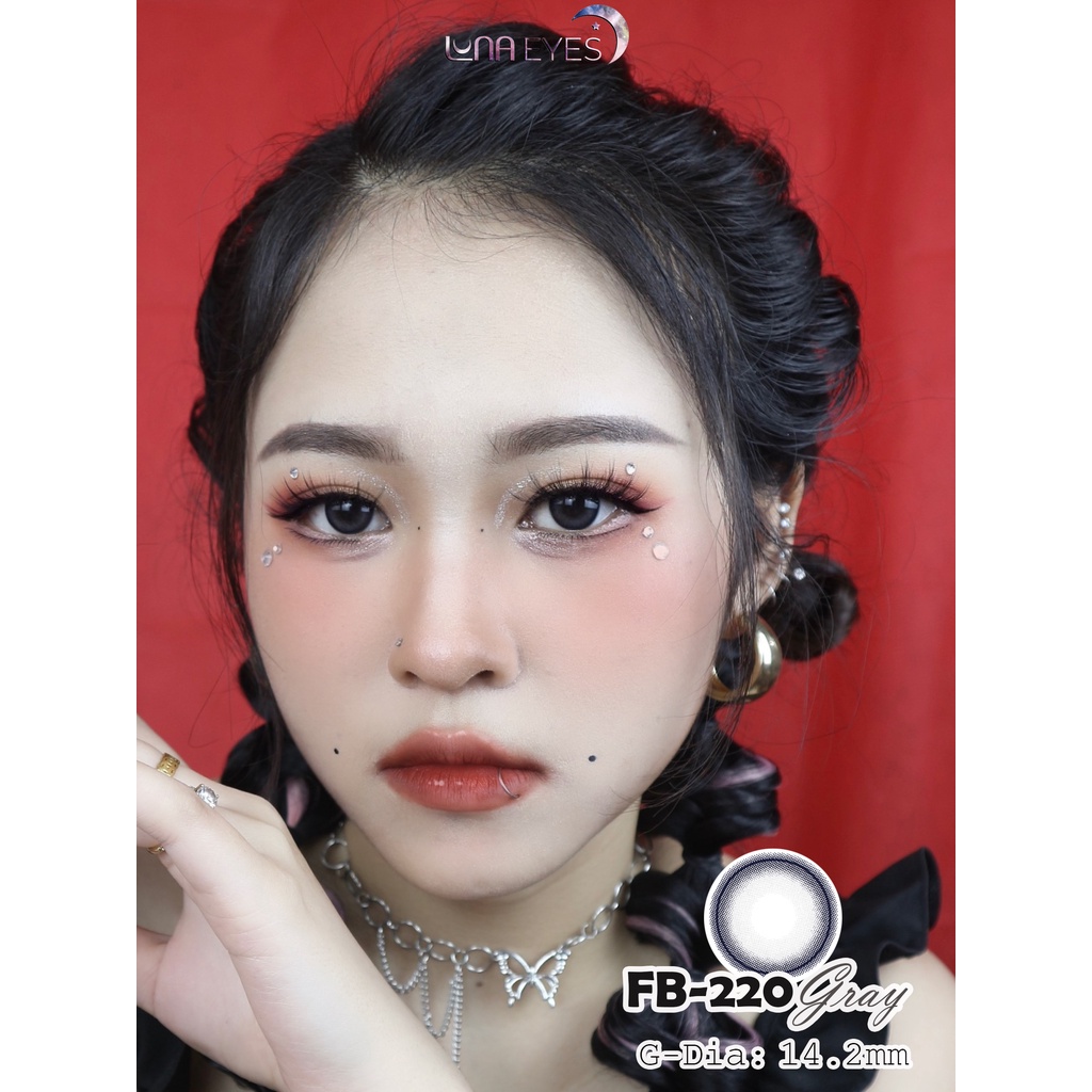 Kính áp tròng LUNA EYES FB-220 GRAY - Lens size vừa