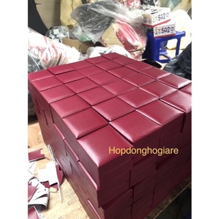SỈ 10 hộp đồng hồ da đỏ chống nước nhựa cao cấp