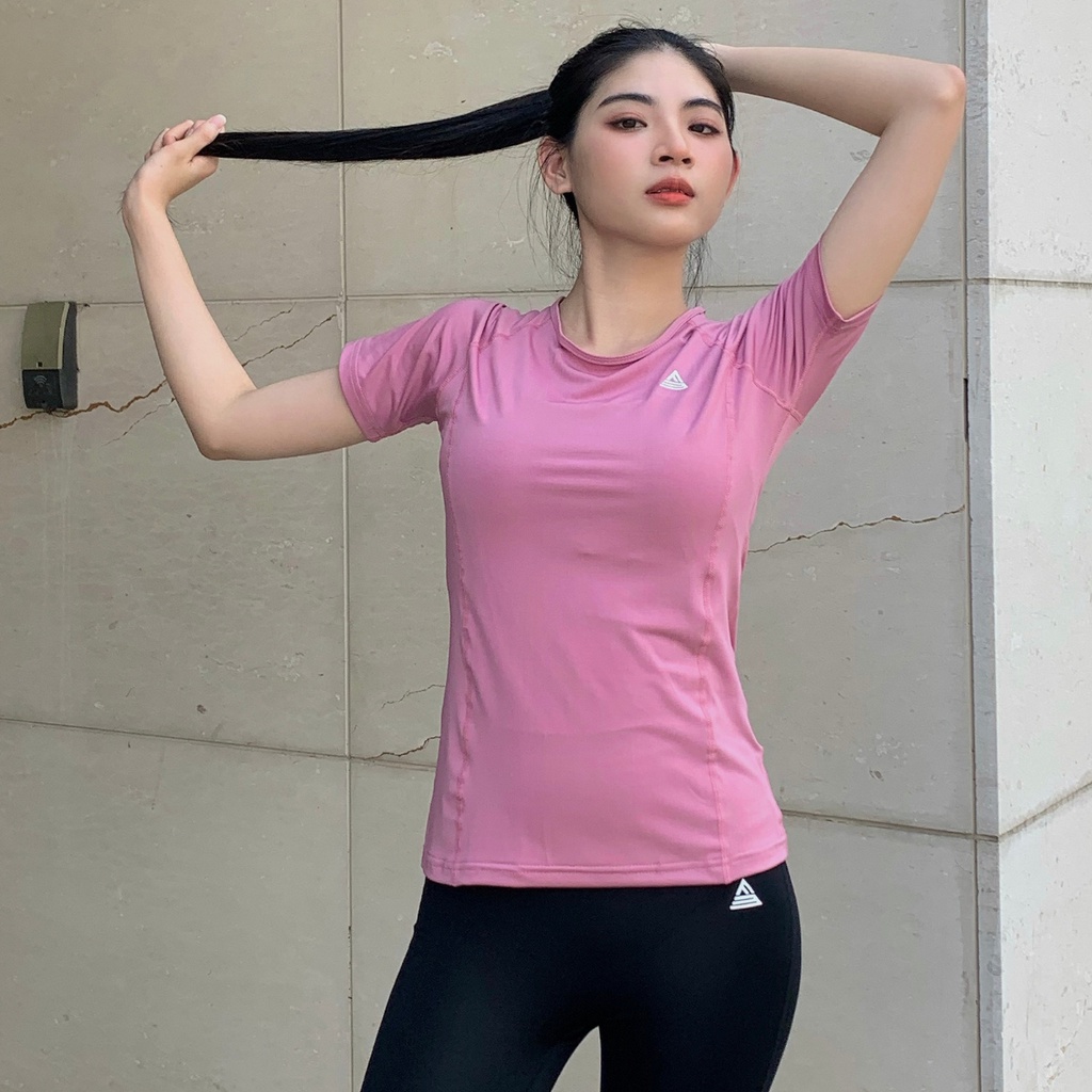 Áo tập gym yoga nữ Fitme Sigma phối lưới thông thoáng, vải cao cấp co giãn 4 chiều thấm hút mồ hôi tốt ATSM | BigBuy360 - bigbuy360.vn