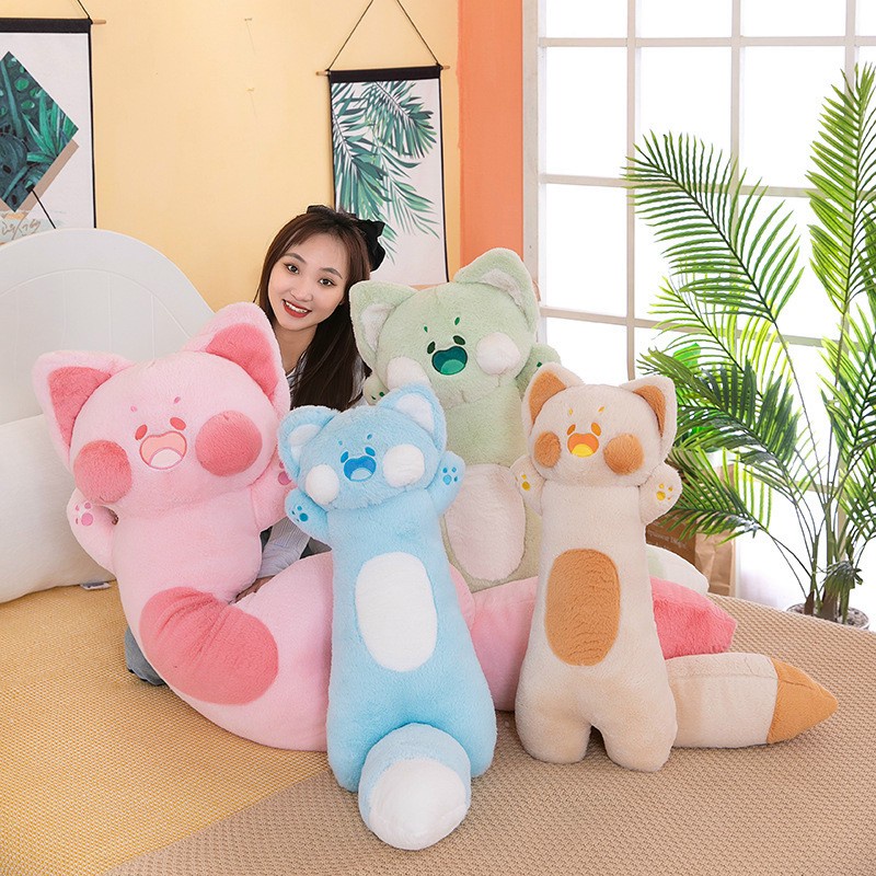 Gối Ôm Gấu Bông Mèo Dudu Dễ Thương 4 Màu, Mèo Nhồi Bông Mềm Mại Dễ Thương