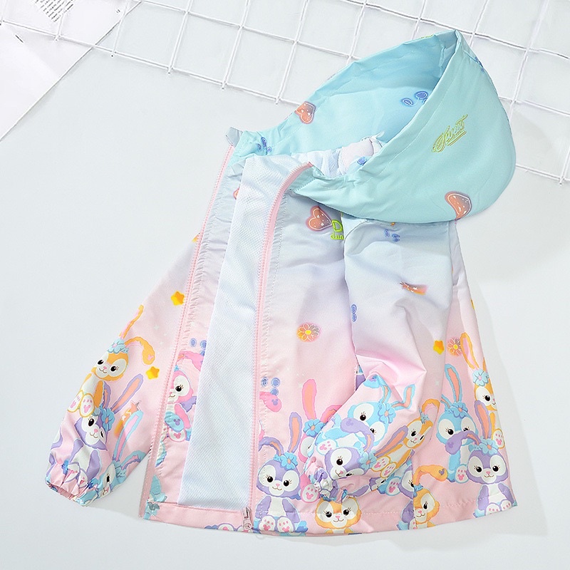 Áo khoác dù hai lớp chống thấm nước dành cho bé gái từ 15kg đến 40kg - Mebena