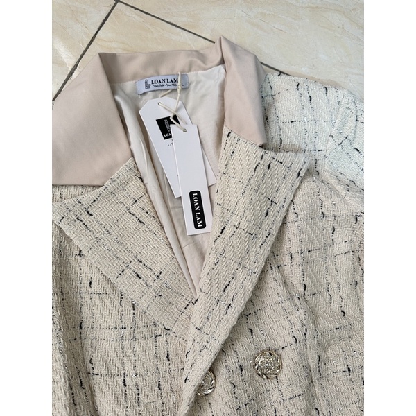 Pass áo khoác vest dạ dáng ôm cực sang Loanlam Quảng châu newtag