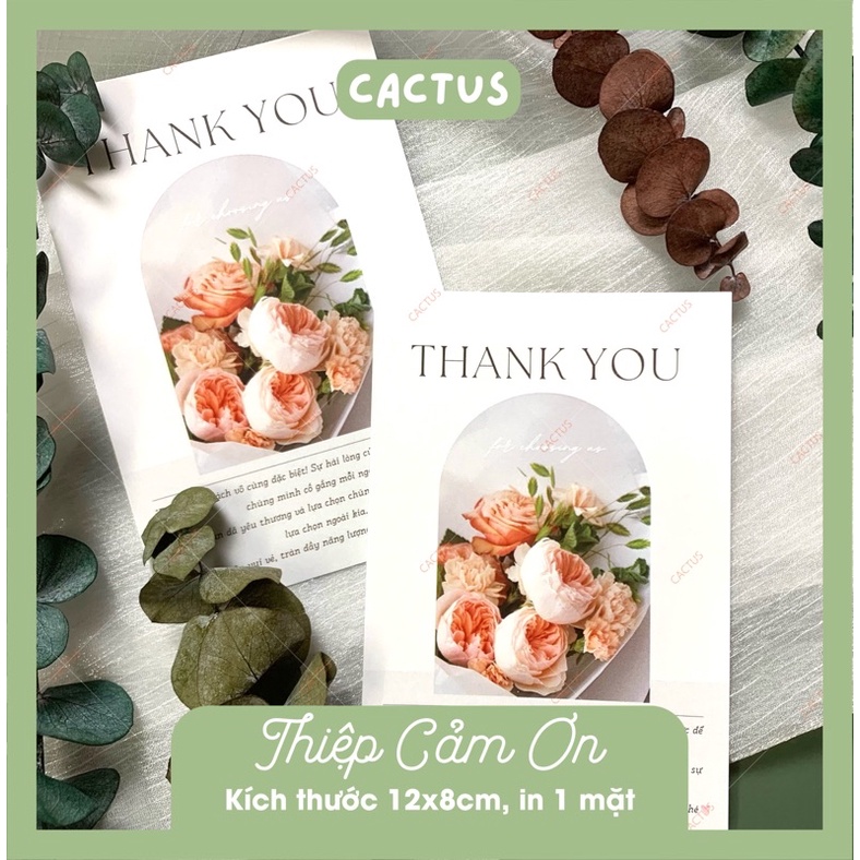 Thiệp Cảm Ơn, Card cảm ơn, Card Thank You Mã H1