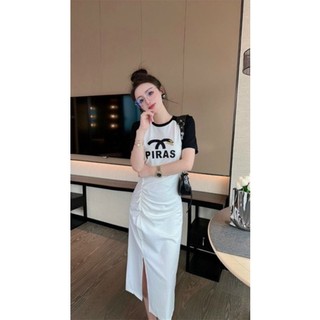 ĐẦM THUN PHỐI MÀU KÈM PK CAO CẤP
