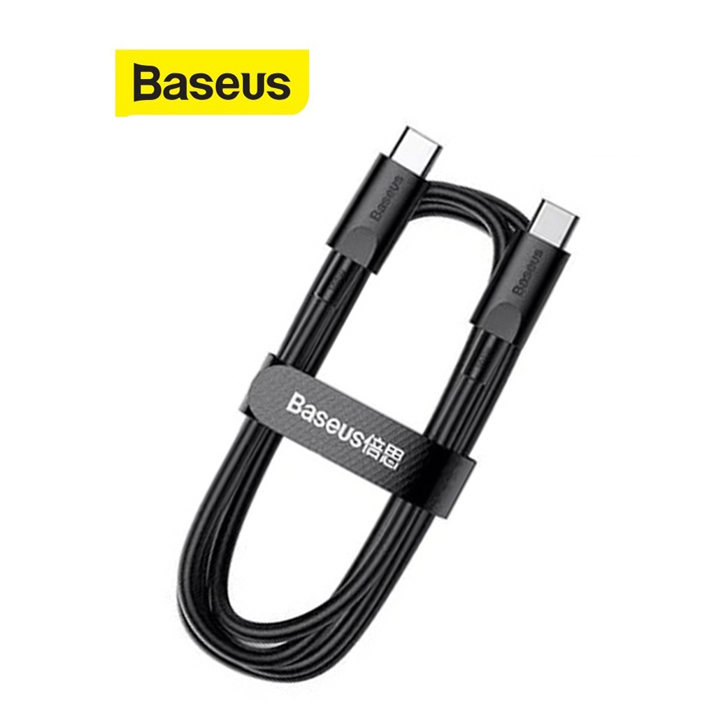 Cốc sạc Baseus GaN5 Pro sạc nhanh 100W chân dẹt 1 cổng USB / Type-C kèm dây Type-C to Type-C dài 1M