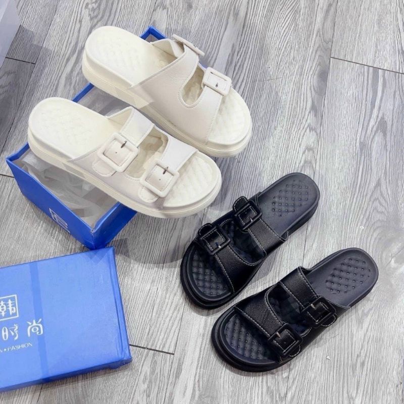 Sandal nữ KANS & KAI, Sandal phối 2 quai cao 4cm siêu xinh ms103