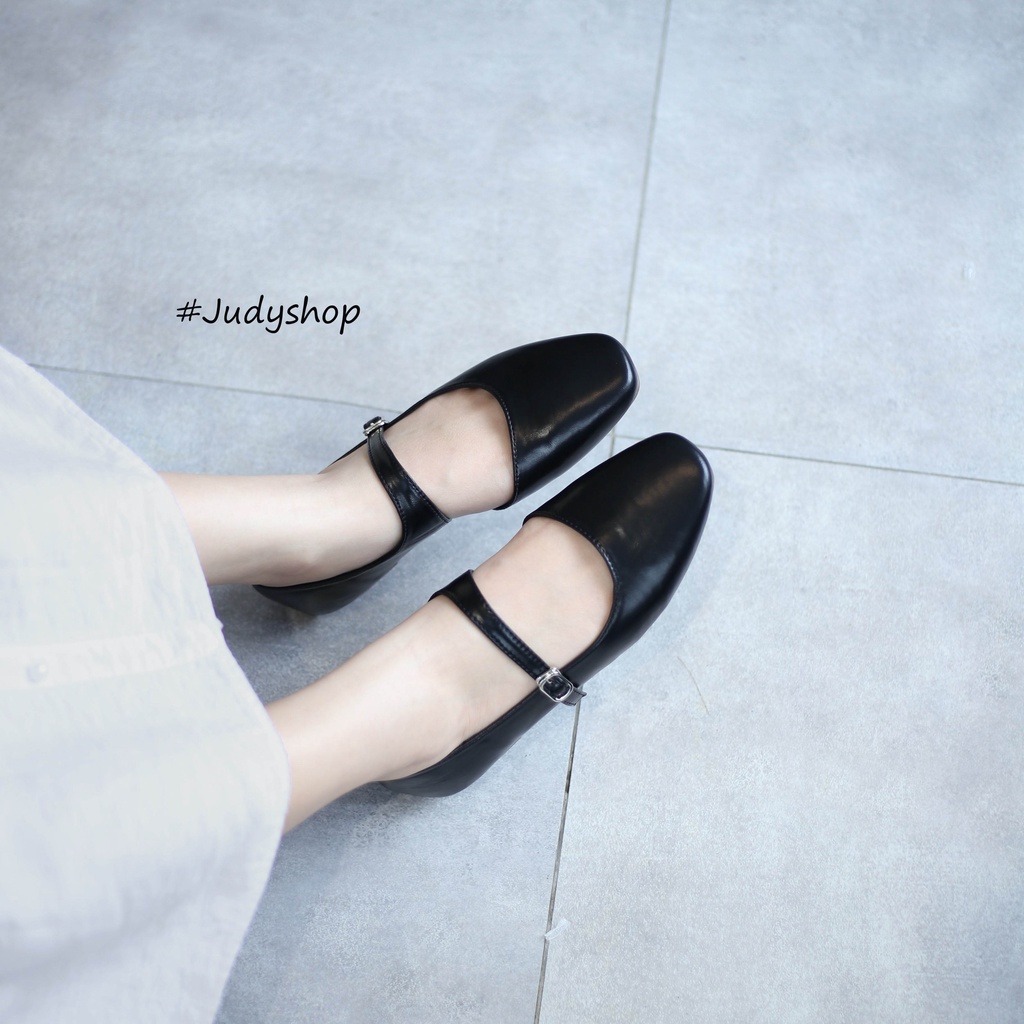 Giày Búp Bê - Giày Bệt HAPPY FEELINGS Quai Ngang Hở Sườn Da Mềm QCCC