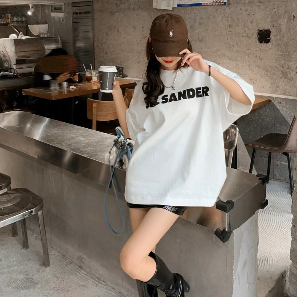 Áo thun JIL SANDER cotton thoáng mát unisex phông nam nữ oversize form rộng 918 Ofus