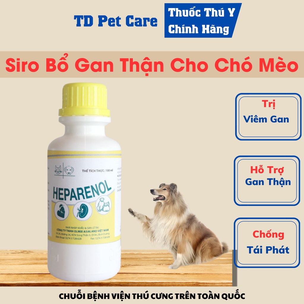 Dung Dịch Bổ Gan Mật Bổ Sung Vitamin Dành Cho Chó Mèo HEPARENOL - Siro Ăn Ngon Tiêu Hóa Tốt Cho Thú Cưng