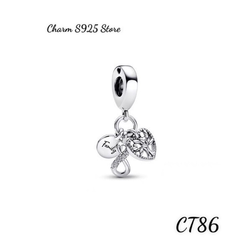 CHARM TREO PAN ALE MOMENT VÔ CỰC BẠC S925 THUẦN KHIẾT HÀNG CAO CẤP