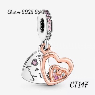 Charm pan ale treo tim đính đá bạc s925 hàng cao cấp
