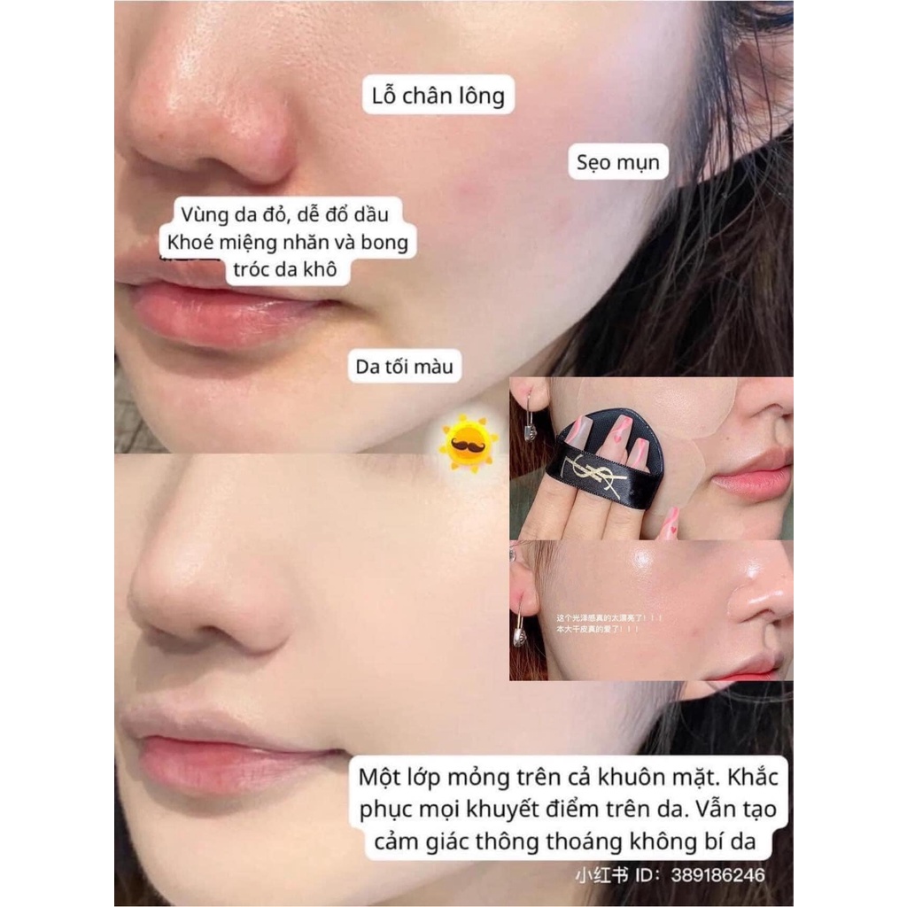 Phấn Nước Cushion YSL 20 mini - Màu đen vỏ da mini - 5g