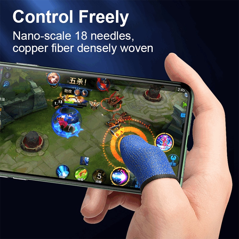 Bao Tay Chơi Game ff, Pubg, Liên Quân Găng tay chơi game Chống Mồ Hôi, Siêu Nhạy,sợi bạc cao cấp 2 ngón siêu nhạy giá rẻ