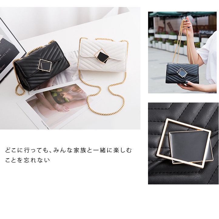 Túi xách nữ khóa gương dây xích vàng kiểu Nhật cực đẹp Capucha T285