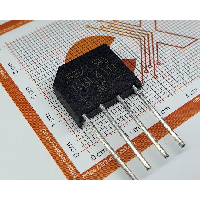 KBL410 Diode cầu 4A 1000V Vuông