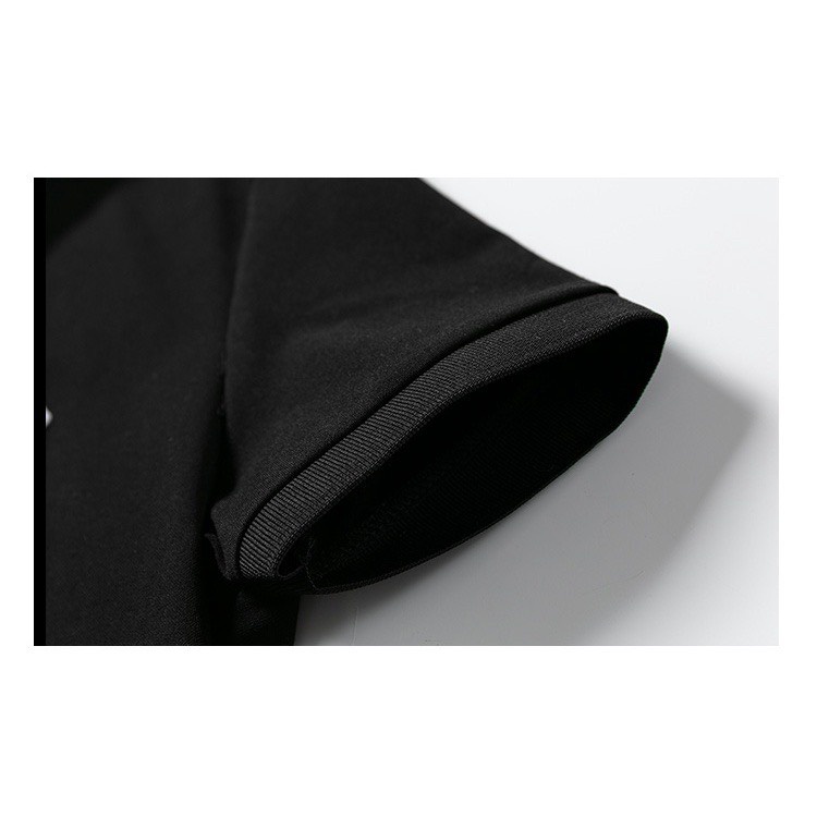 Set đôi cổ đức áo váy chữ Created to be love, chất thun lacoste thoáng mát