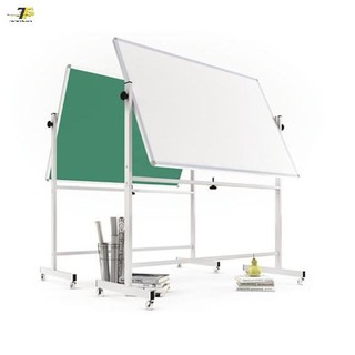 Bảng di động 2 mặt xoay, từ trắng viết bút lông hít nam châm và ghim nỉ , KT: 100 x 120cm