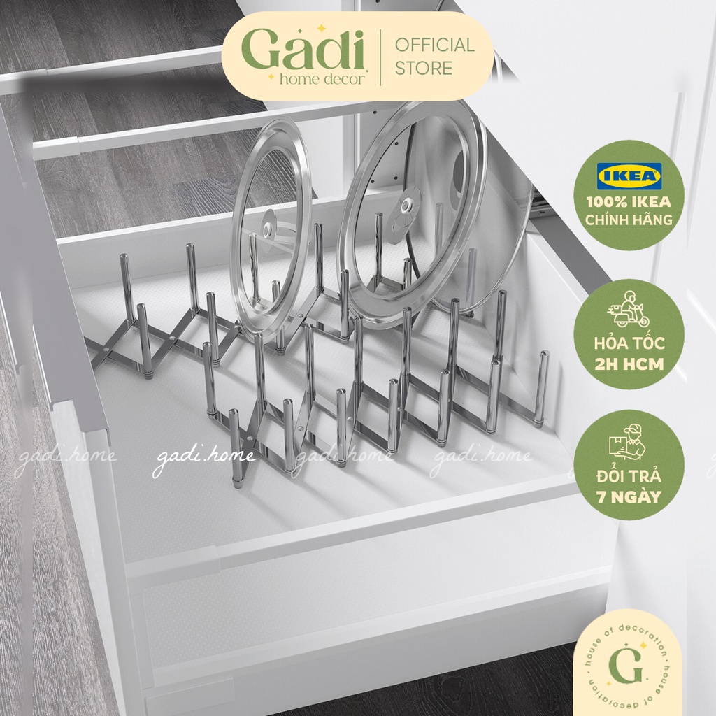 Giá Inox Gác Vung Nồi Gadi Home – Giá Úp Nắp Nồi Để Đồ Nhà Bếp I.K.E.A | VARIERA
