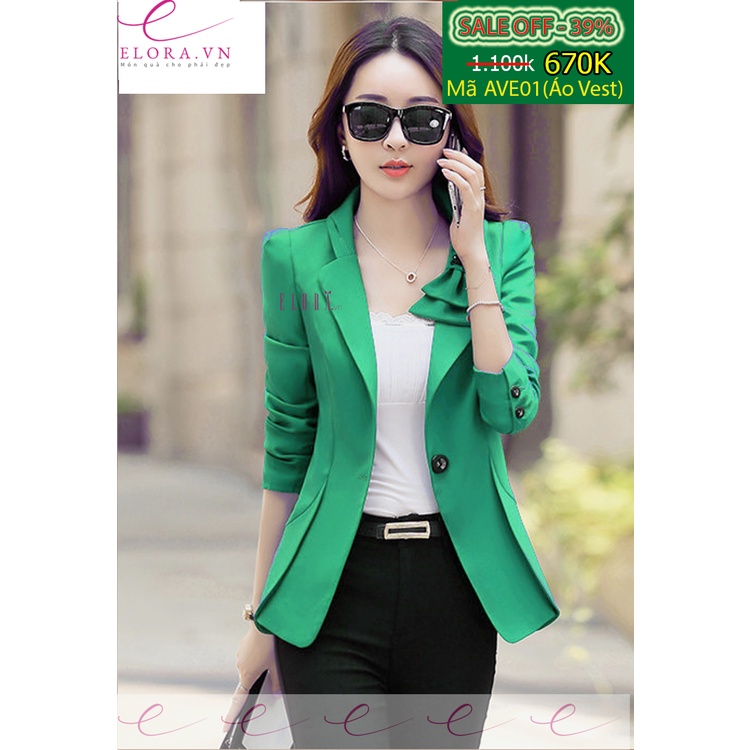 ÁO VEST Công Sở Nữ Sang Trọng Chất Liệu Cao Cấp Mã AVE01