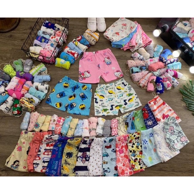 THANH LÝ - quần đùi bozip bé trai + bé gái 6-10kg