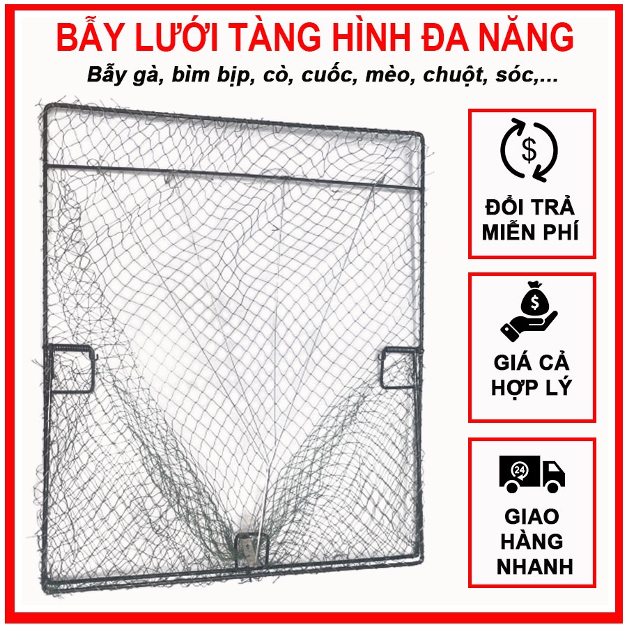 Khung Lưới Tàng Hình Bẫy Gà, Bìm Bịp, Quốc, Chim Sẻ, Cò, Cuốc, Cút Rừng - Hiệu Quả 100%