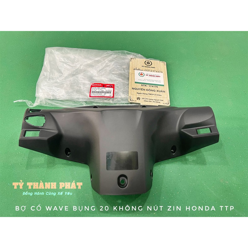 Nắp sau tay lái  Wave Anpha 110 20 đen nhám  cái