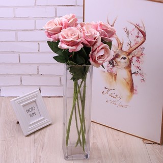 (BÔNG TO-CÀNH DÀI 51CM - 30CM) Hoa hồng nhung giả cao cấp loại lớn màu đỏ-hồng-trắng-xanh