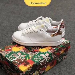 [ Siêu Sale ] Giày Sneaker Nam Nữ Adidas Stansmith Trắng Gót Hoa ( tặng vớ + fullboxx+ freeship)
