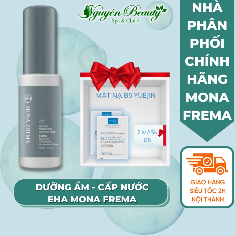 Serum Dưỡng Ẩm Cấp Nước Mona Frema EHA Double Hydrating Concentrate 50ml