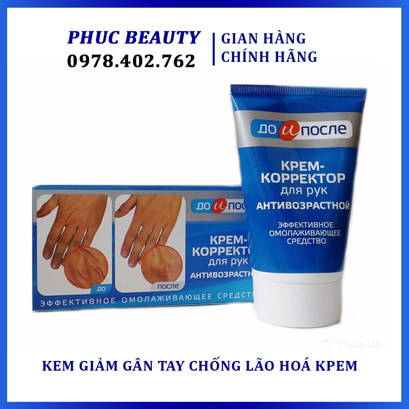 Kem Trẻ Hoá Giảm Nhăn Da Tay Kpem Của Nga 100ml - Kem Giảm Gân Tay Chống Lão Hoá Da Tay