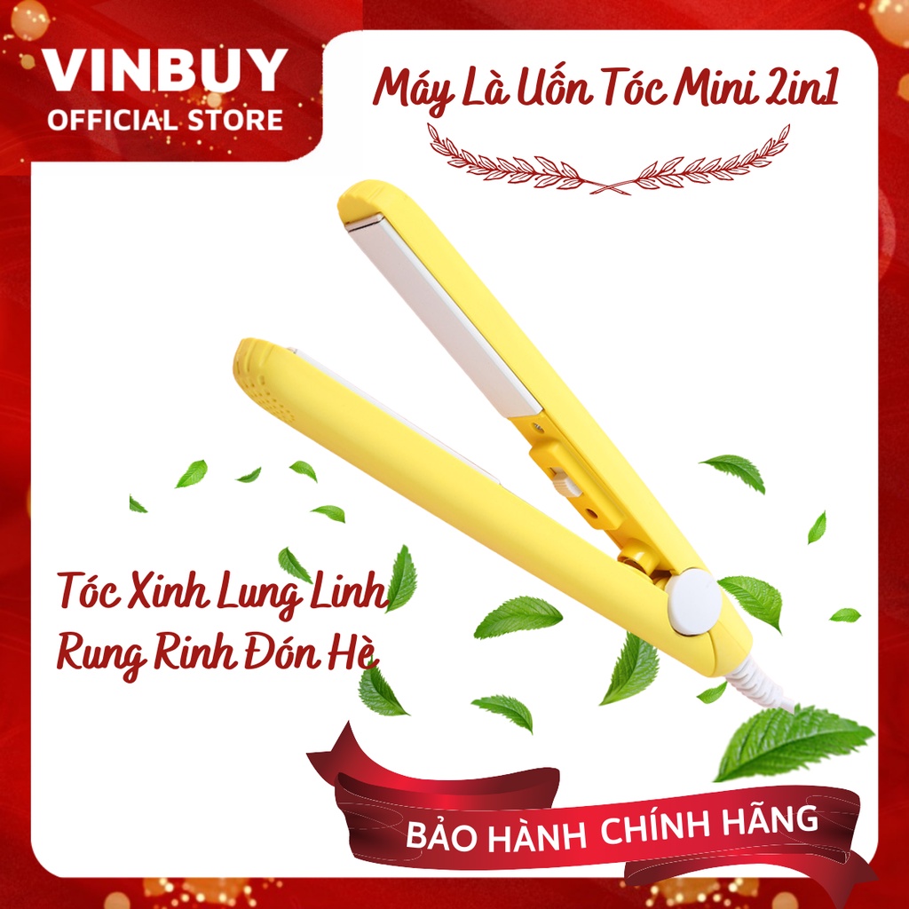 Máy Uốn, Duỗi, Ép Tóc Mini Cao Cấp – Máy Uốn Ép Là Tóc Đa Năng 2 trong 1 Tiện Lợi, Bàn Kẹp An Toàn Dễ Dàng Sử Dụng