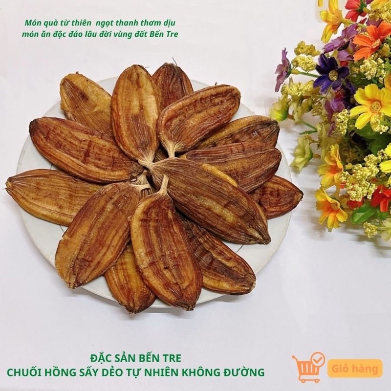 Chuối xiêm Hồng sấy dẻo Bến Tre thơm ngon