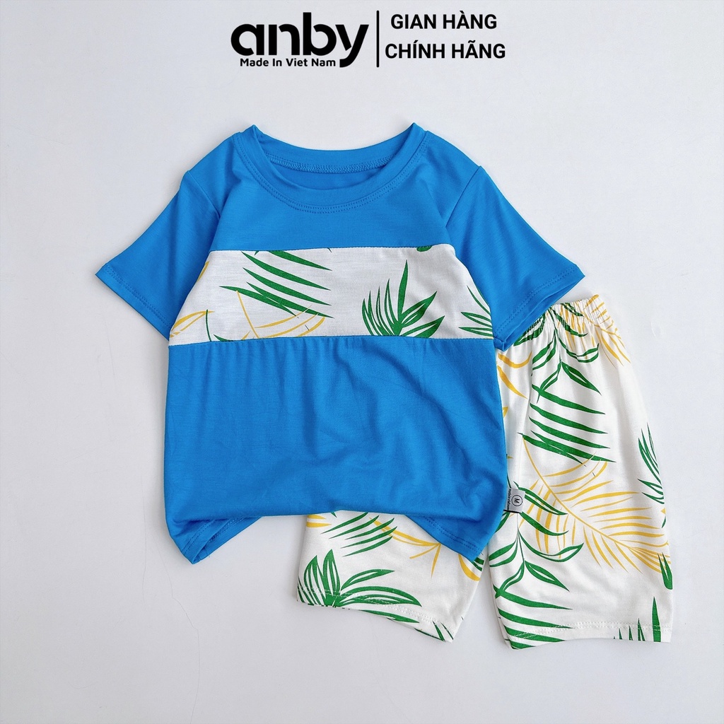 Quần áo trẻ em ANBY bộ cho bé từ 1 đến 8 tuổi cộc tay cổ tròn thun lạnh họa tiết