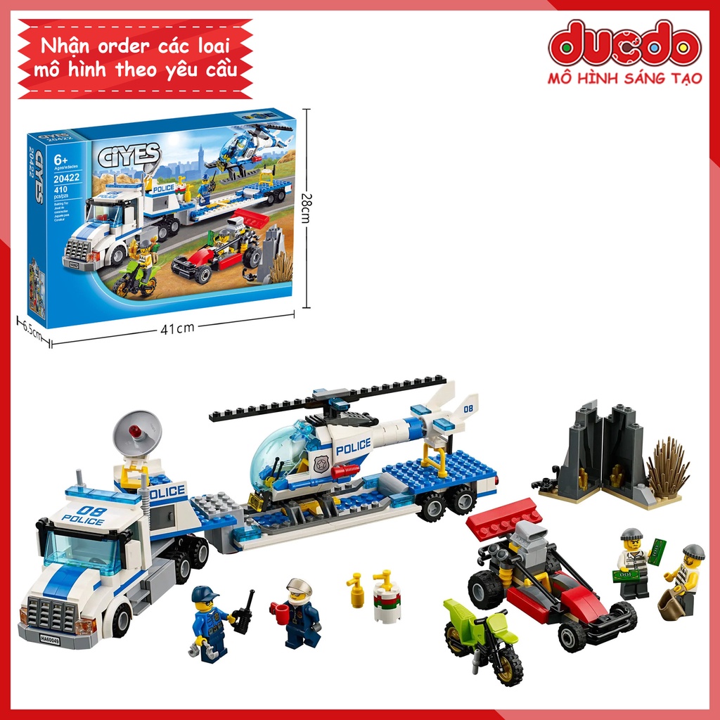 20422 Lắp ghép Vận chuyển trực thăng - Đồ chơi Xếp hình Mô hình City 60049