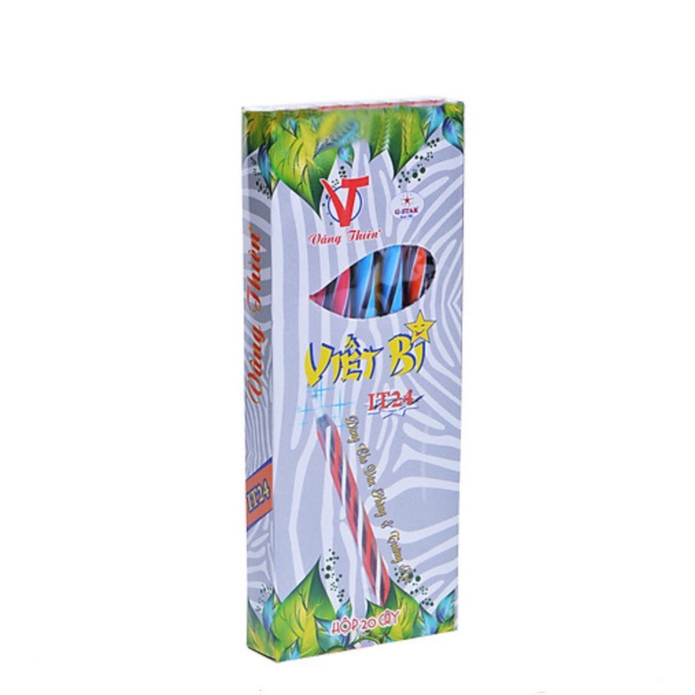 Hộp 20 Cây Viết Nến G-Star IT24 Mực Xanh - VPP Happy Kids