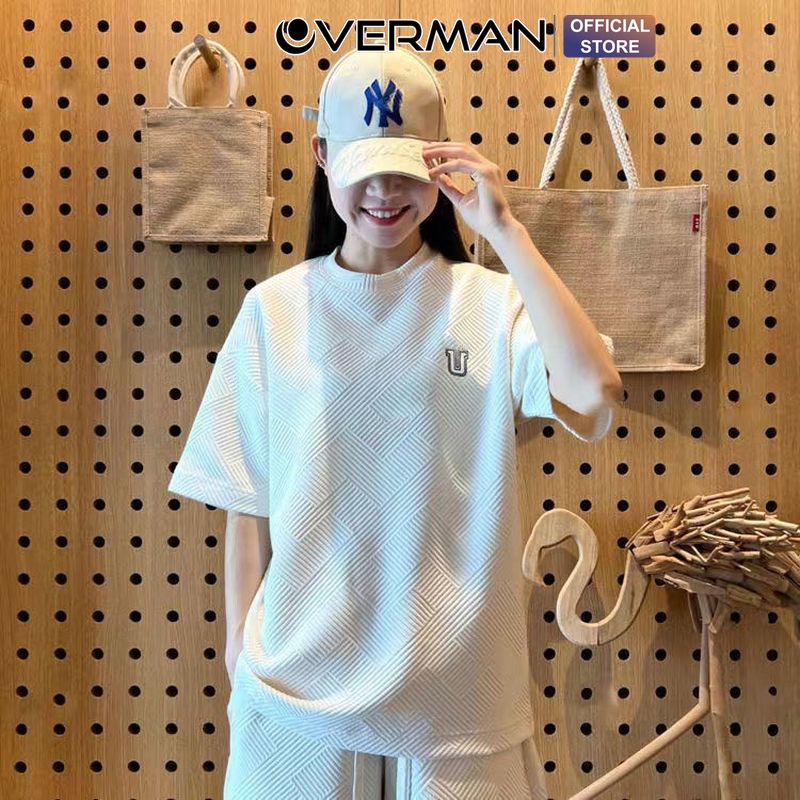 Bộ Thể Thao Nam Nữ Cotton Xốp Vân Nổi Xịn Xò Cao Cấp Co Giãn Thoải Mái BO06 OVERMAN