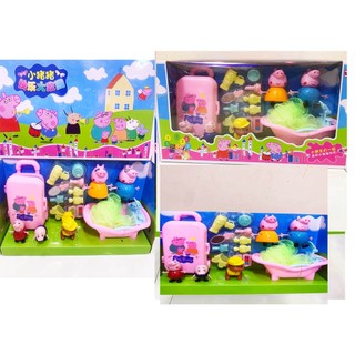 Đồ chơi heo peppa khám răng gia đình heo hồng đi tắm, pic nic trang điểm