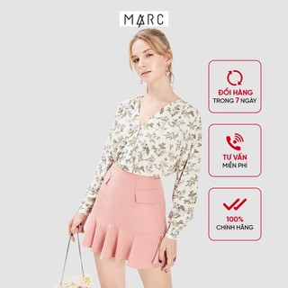 Áo kiểu nữ MARC FASHION đắp chéo họa tiết hoa CBVH044021