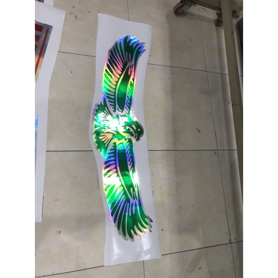 Hình dán Tem đại bàng 7 mầu 80x16 cm