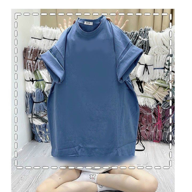 Áo Thun 3158 Trơn Phông Rộng Tay Ngắn Chất Cotton Khô Freesize 65kg 13 Màu