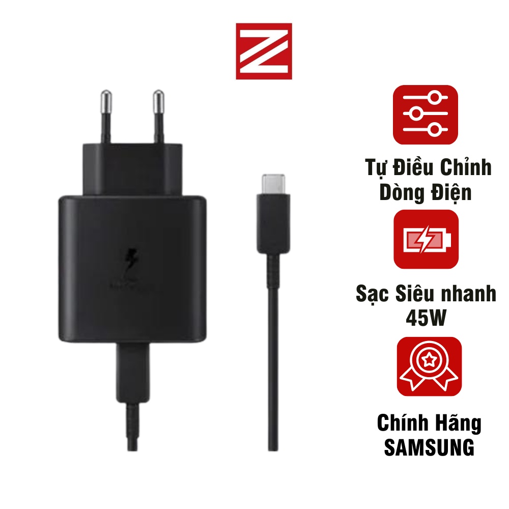 Củ sạc nhanh 45w samsung sạc siêu nhanh cho s20/s21/s22 chính hãng ZUZG S2