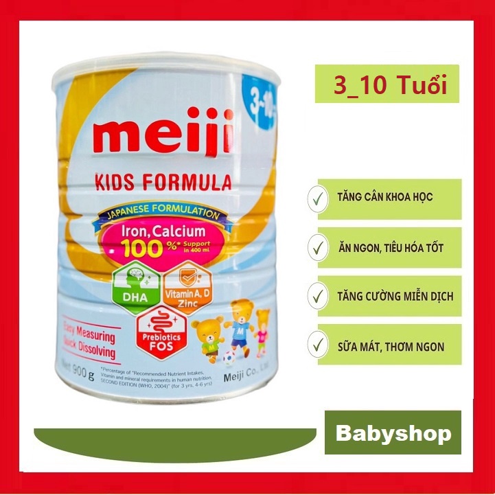 Sữa Meiji Kids Formula 3_10 Tuổi 900g [HSD 10/2024]