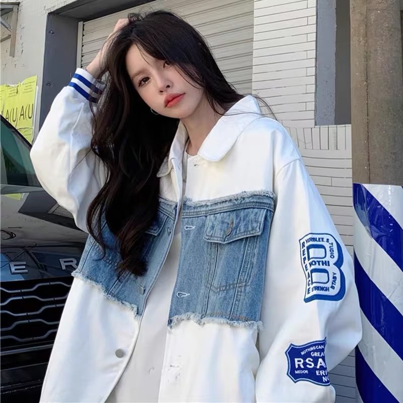 Áo Khoác Bóng Chày Dáng Rộng Thêu Họa Tiết Kiểu vintage Cá Tính Cho Nam